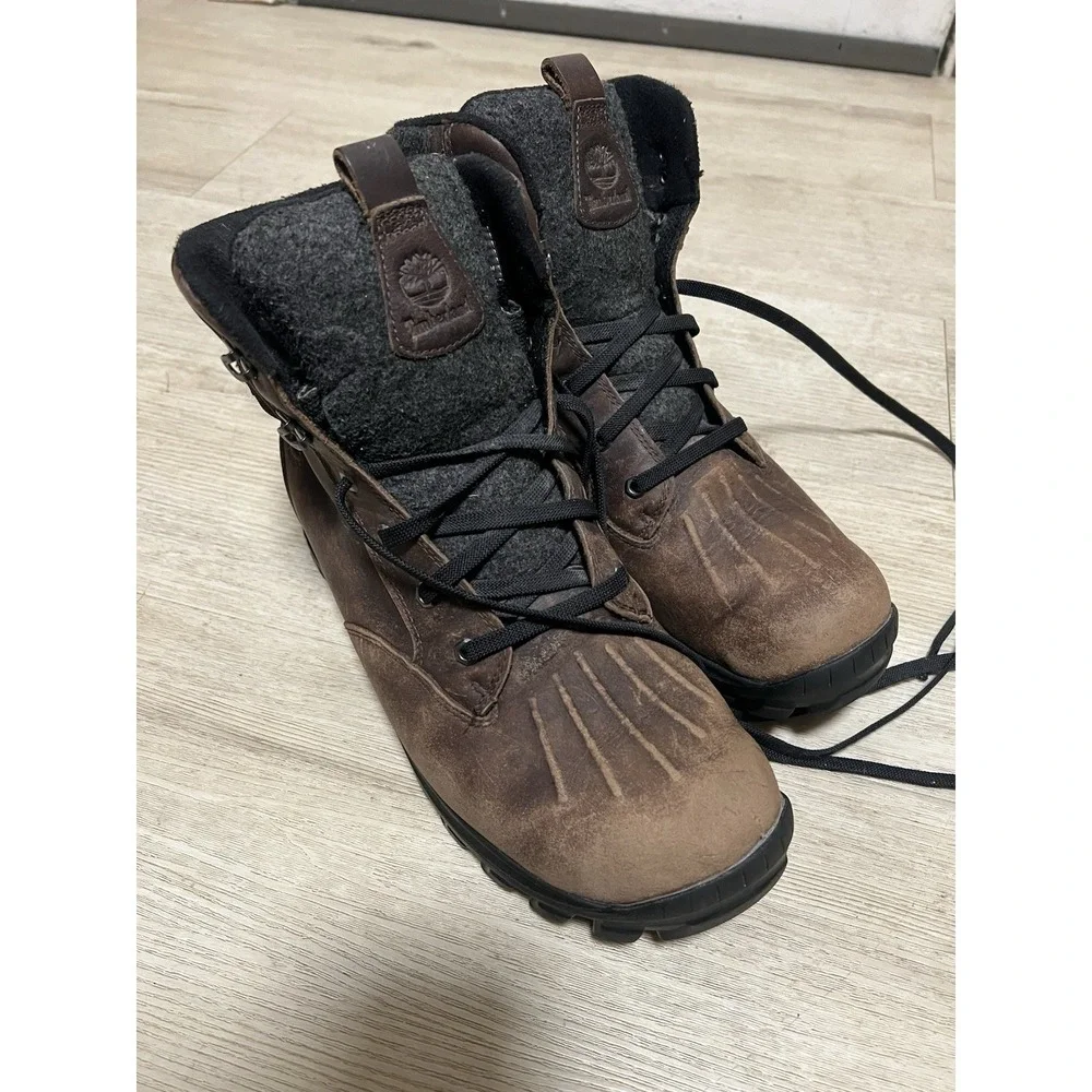 TIMBERLAND MEN'S A186R CHILLBERG WP INSULATED BOOT BROWN FULL GRAIN‎ Size 11